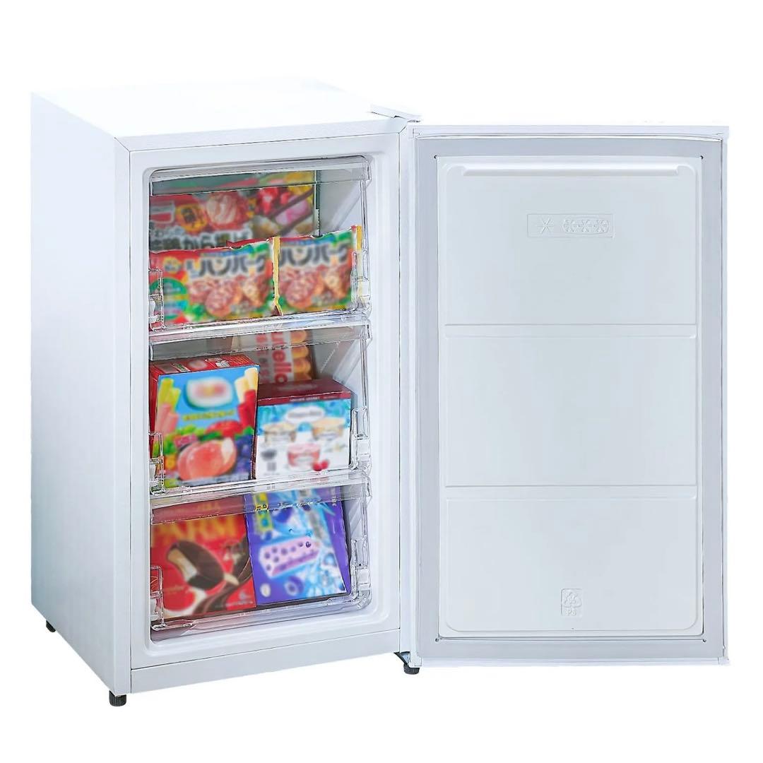 【新品】冷凍庫 60L スリム 小型 省エネ 大容量 セカンド冷凍庫 直冷式