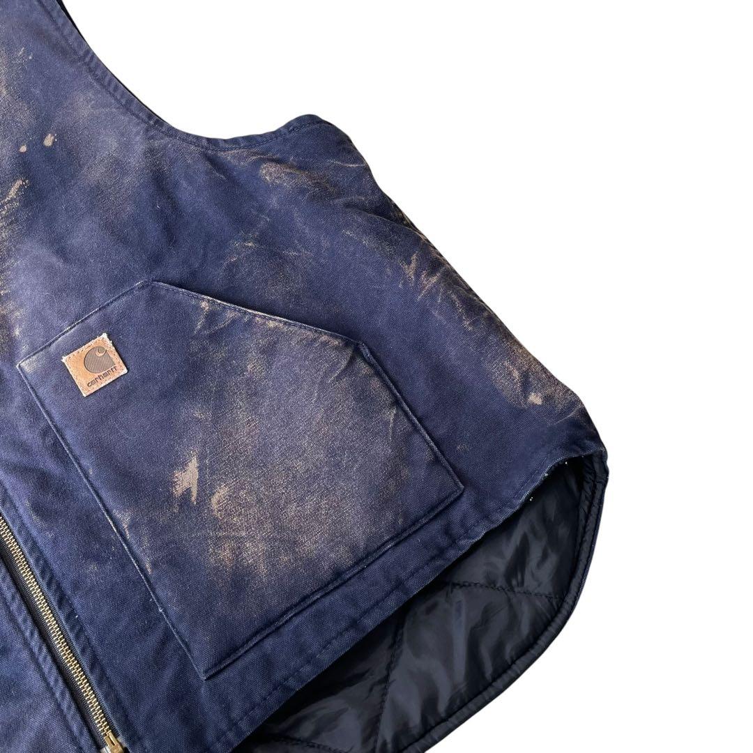 鬼フェード 雰囲気極上 カーハート ネイビー ダックベスト 90s~