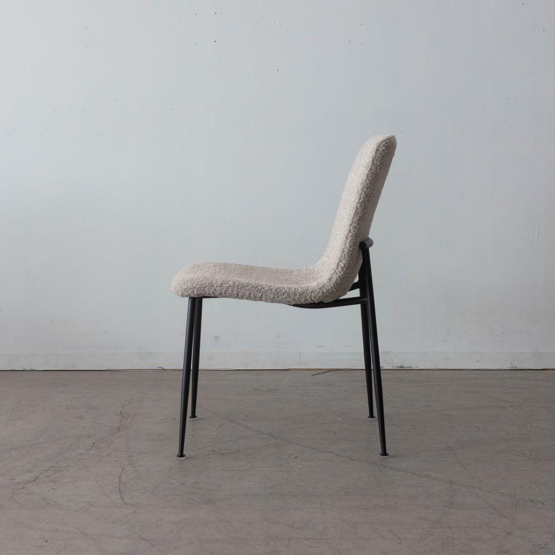 アイボリー　ファブリックダイニングチェア