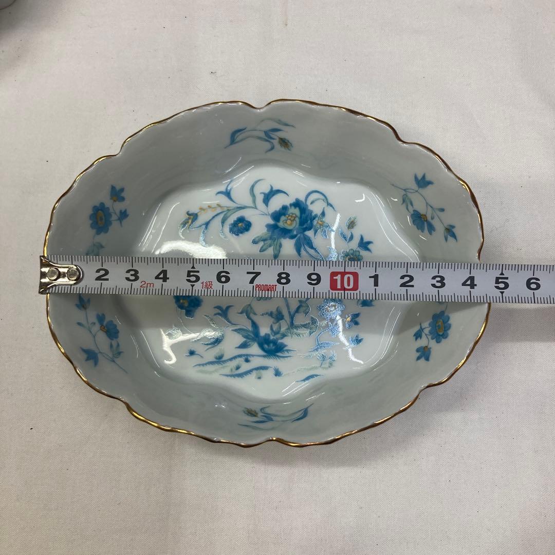 haviland Nankin 青い花柄陶器皿5枚セット