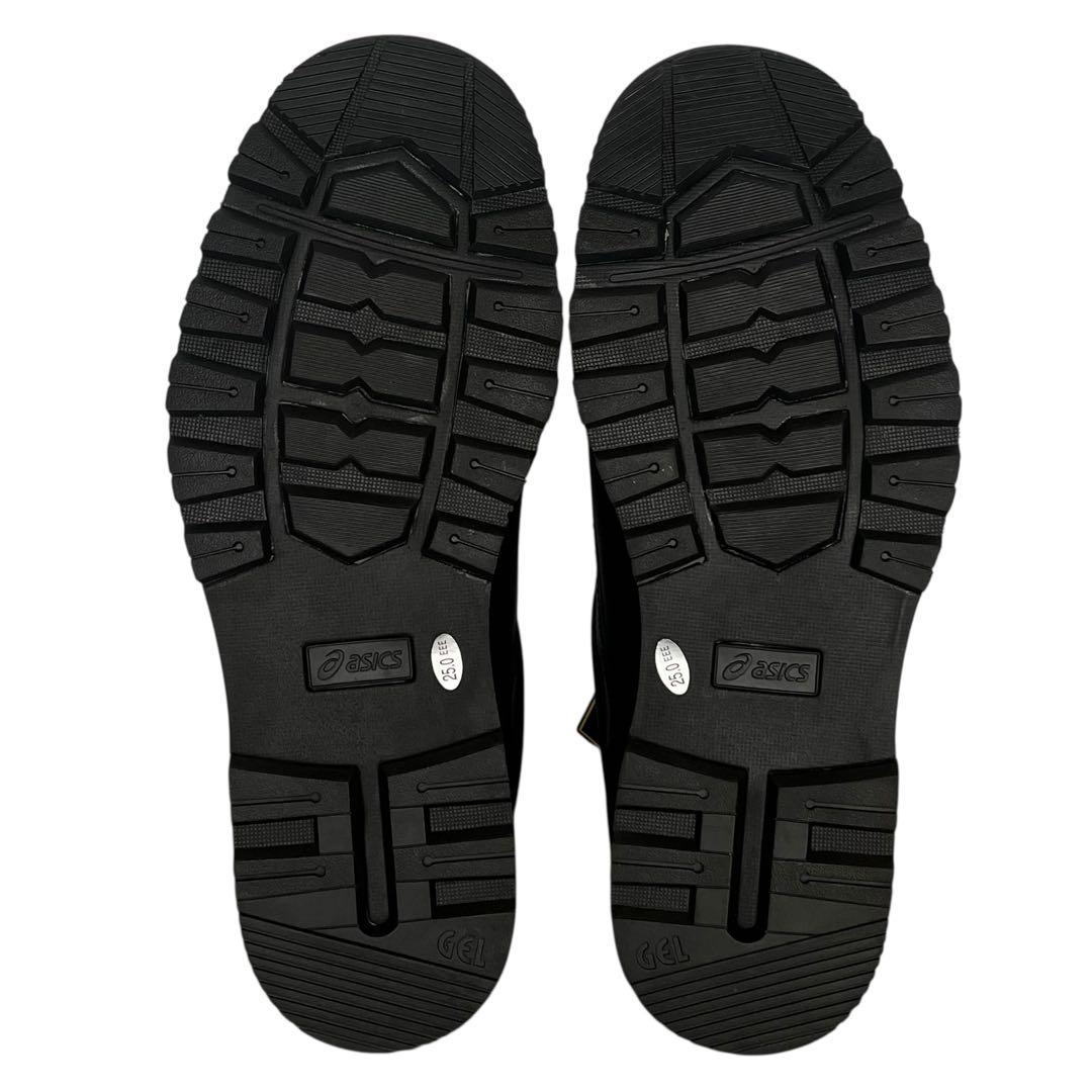 未使用 アシックス 25 ペダラ レザー ゴアテックス ウォーキング 3E 黒