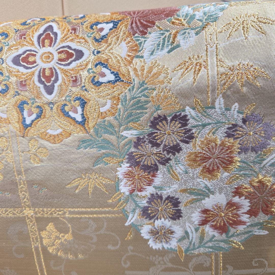 訪問着 4点フルセット、着物、袋帯、帯締め、帯揚げ ゆき丈長め69