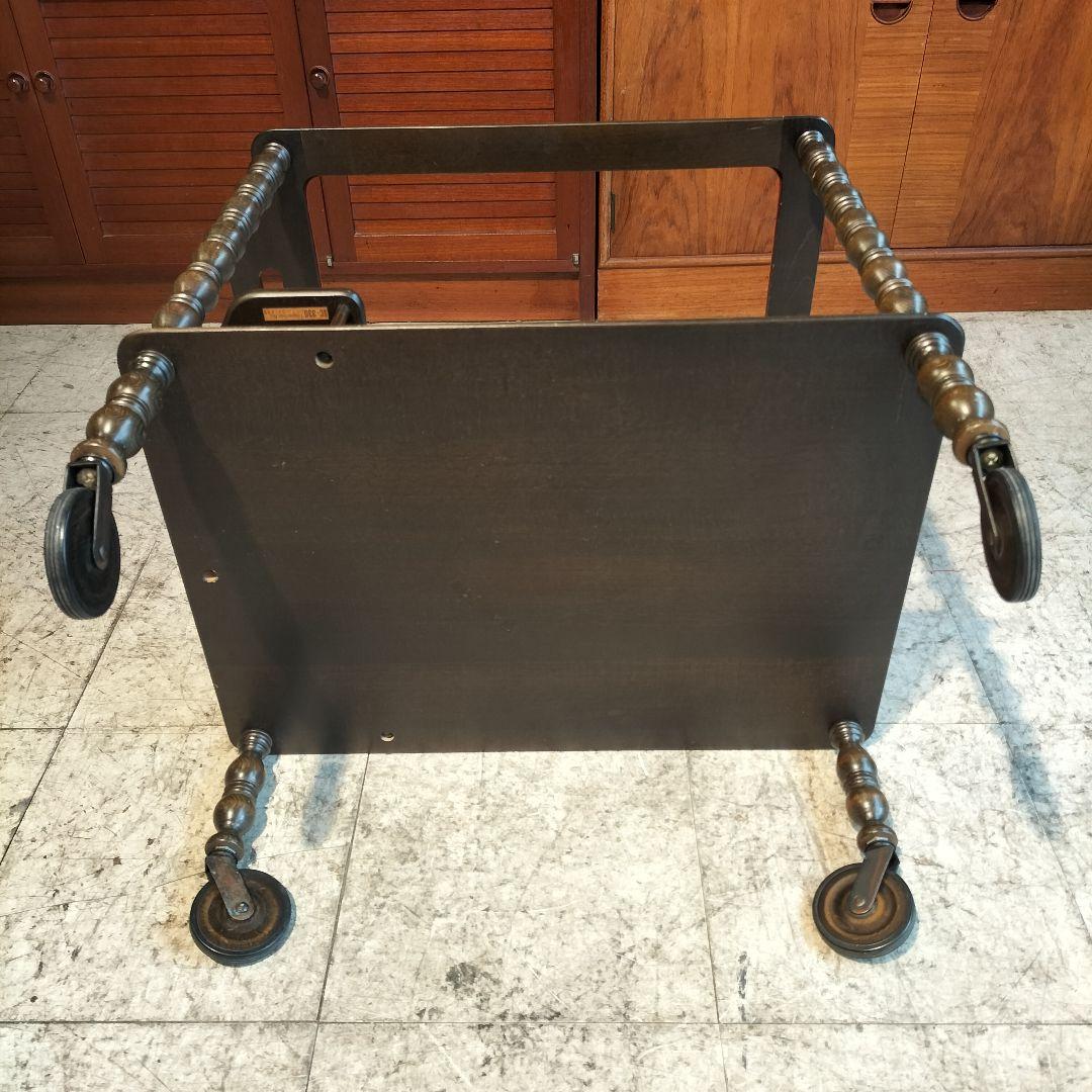 M♦希少 送料込 Najico社製　ヴィンテージ キャスター付きトロリーテーブル