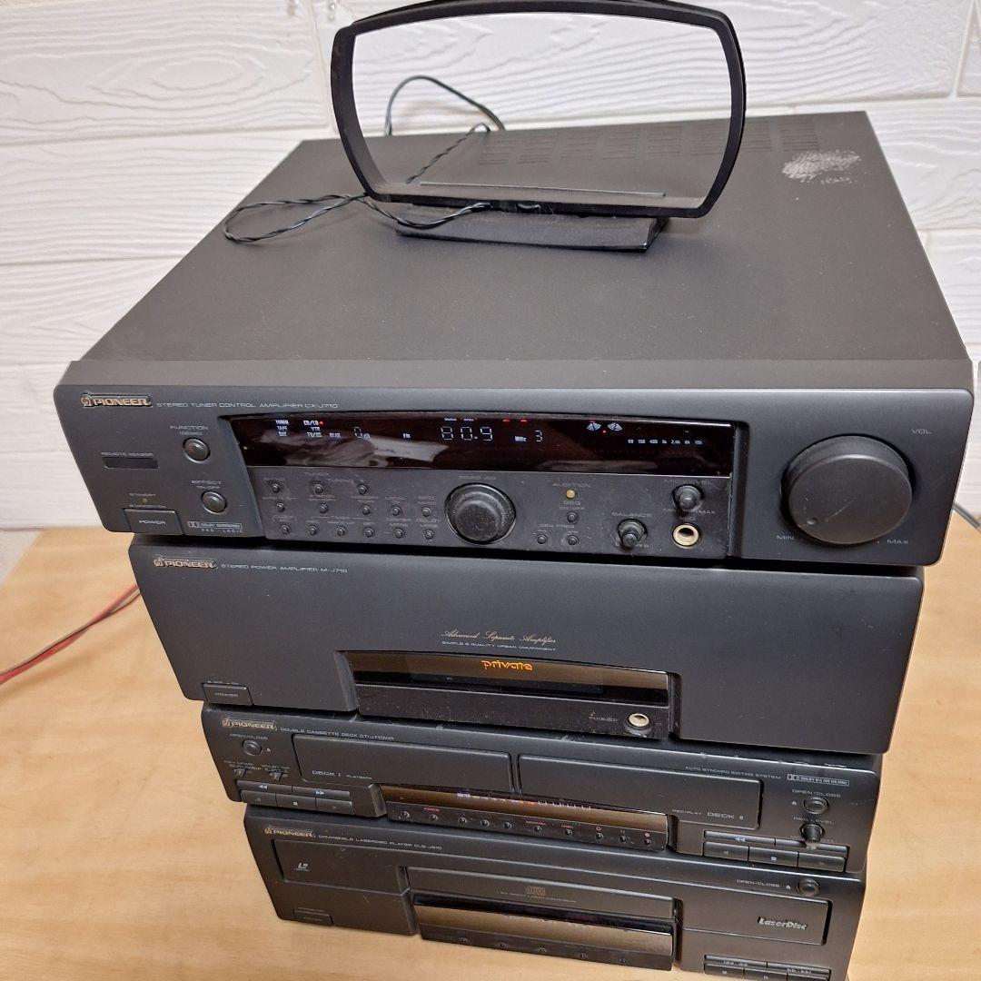 Pioneer private J710 コンポ LD/カセット現状品