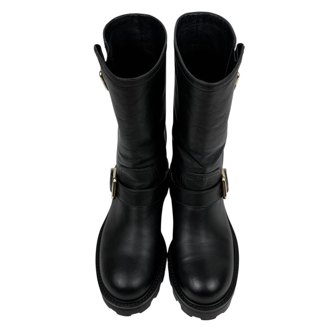 【美品】ジミーチュウ BIKER II　ブーツ　黒　ブラック　23cm 36