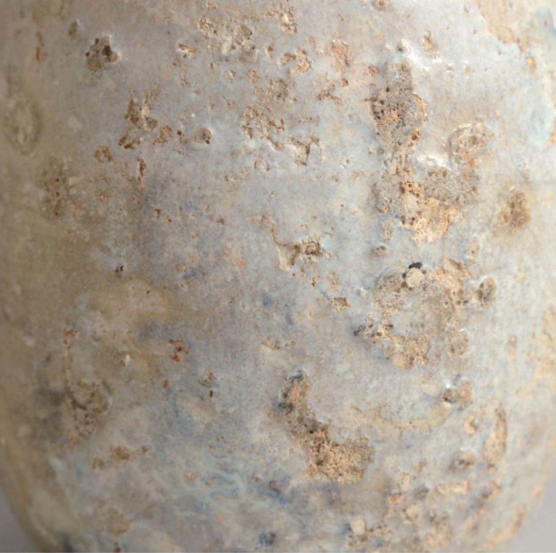 無地志野織部 美濃灰釉 窯変 徳利 酒器 古瀬戸 古美濃 古美術 古道具