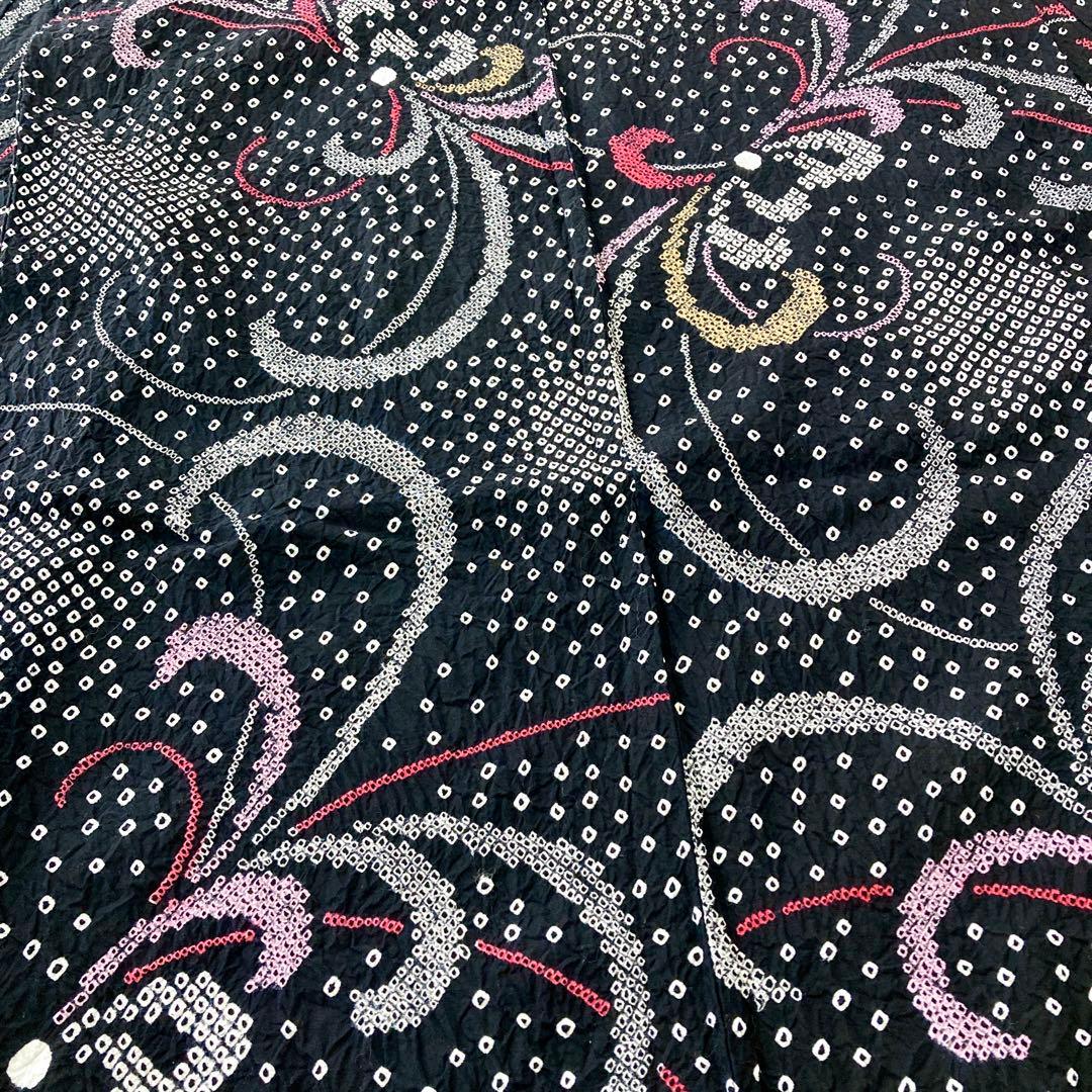 ™️34 身丈163 絞り染め　有松絞り　絞り浴衣　浴衣