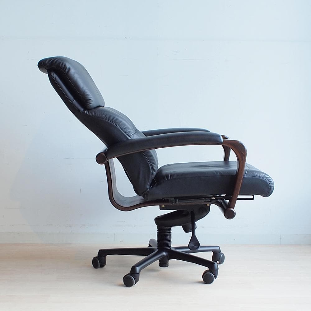 冨士ファニチア/FUJI FURNITURE 本革 デスクチェア ハイバック