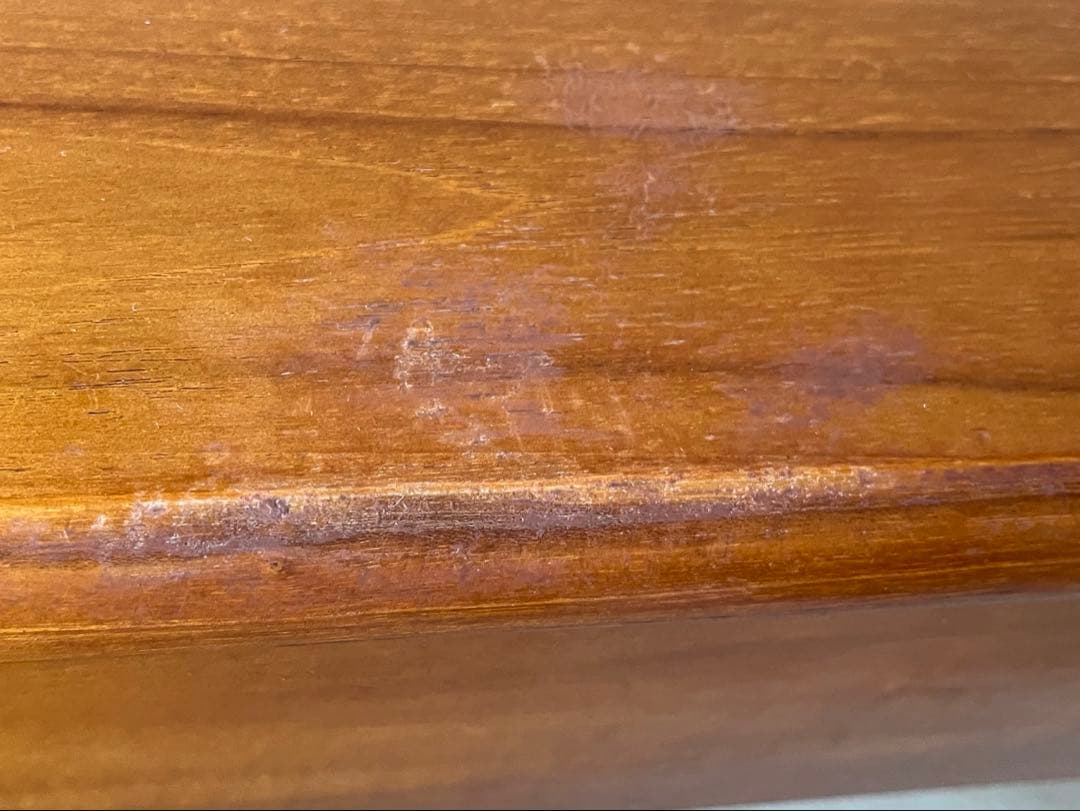 SCANTEAK 無垢材デスク チーク材 シンプル 木製机 北欧風 幅104cm