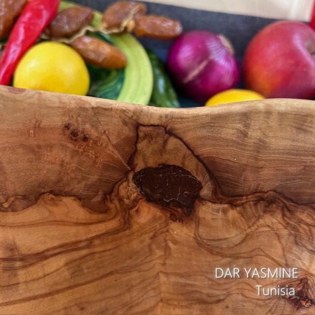 オリーブの木　１点もの　特大ボウル　たたずむ姿が神々しい　約φ32.5cm