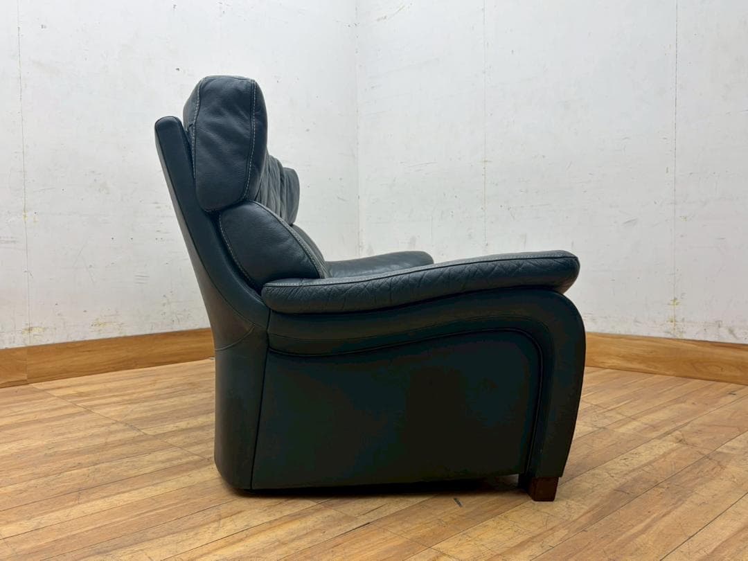 T8093☆カリモクkarimoku☆本革☆レザー☆3人掛けソファ☆3PSOFA