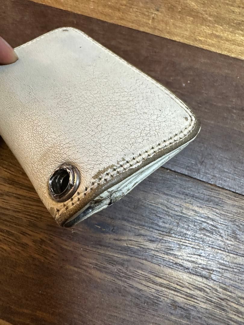 chromehearts クロムハーツ†名刺入れ カードケース†ホワイトレザー†