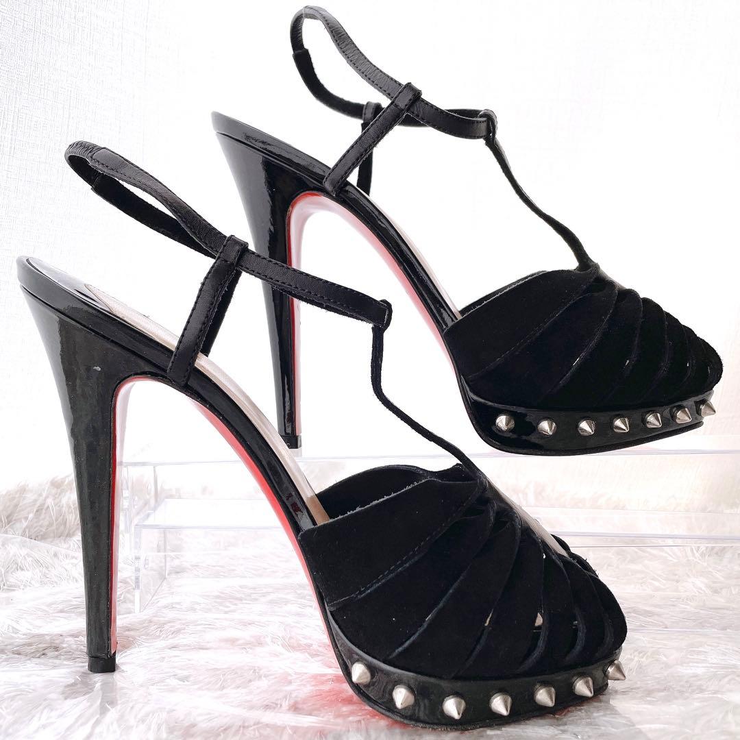 ルブタン　スタッズ　ストラップ　ハイヒール　サンダル　パンプス　靴　試着のみ