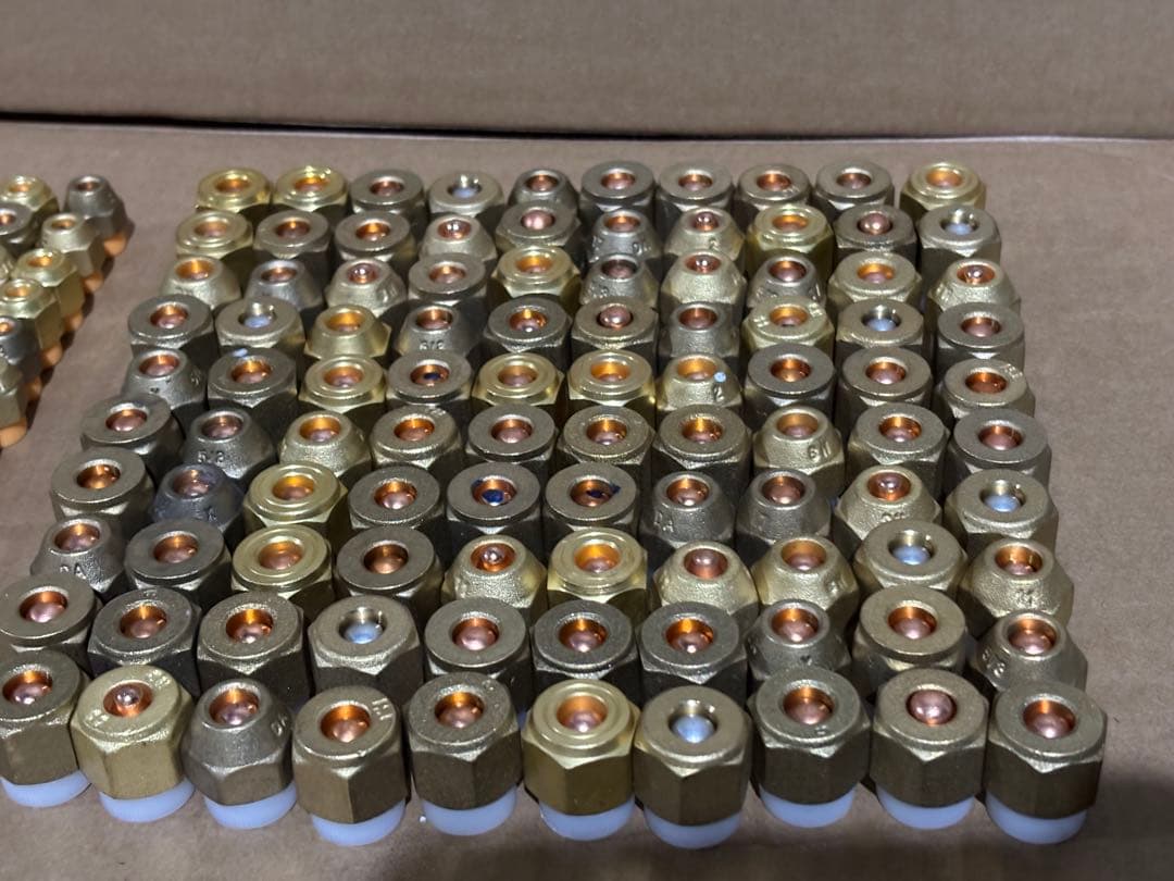 エアコン用フレアナット2分3分 100セット おまけ4分付き