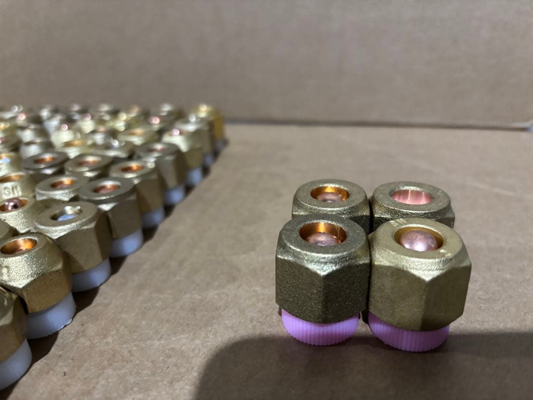 エアコン用フレアナット2分3分 100セット おまけ4分付き