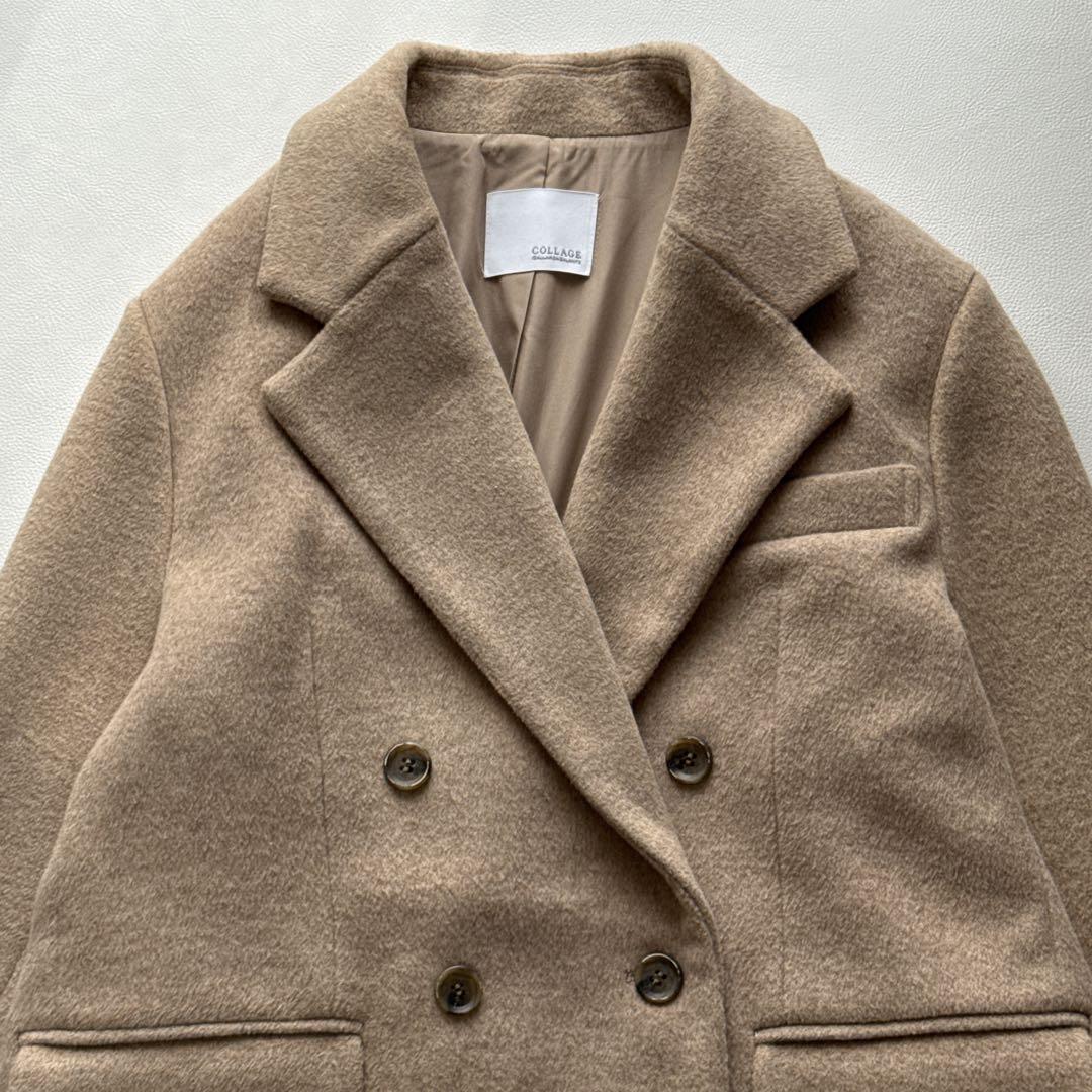 【人気】コラージュガリャルダガランテ ウール混　Pコート 2024年　ベージュ
