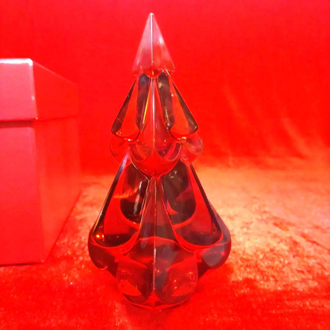 【特別価格】「バカラ スノーウィーツリー」のレッドです。傷を付けてしまいました。