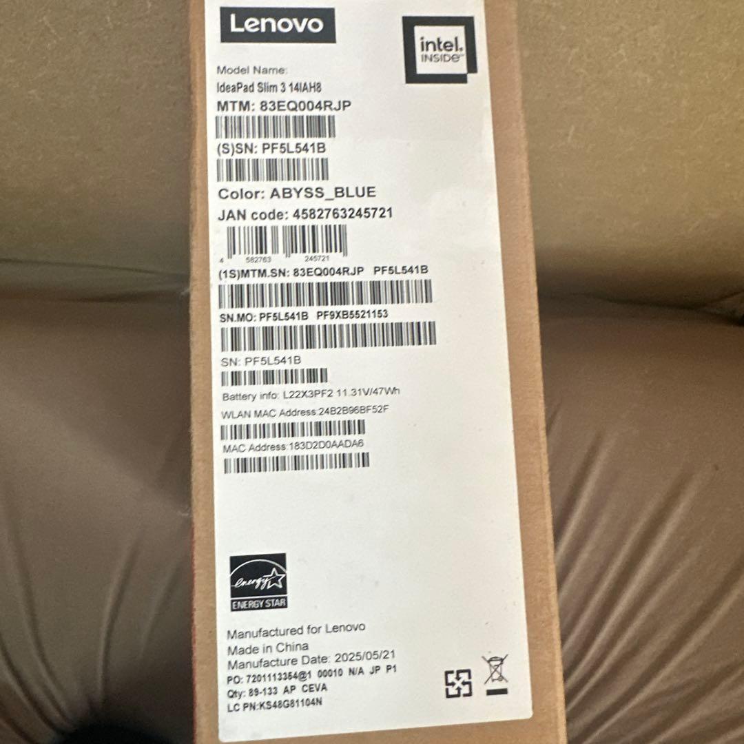 Lenovoノートパソコン83EQ004RJP