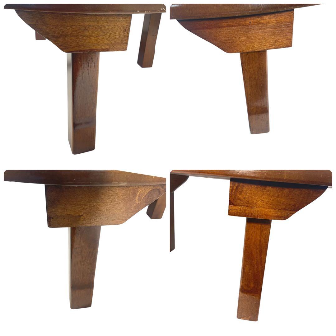 HR588 円卓　ちゃぶ台　テーブル 折りたたみ脚 木製 座卓 丸90cm