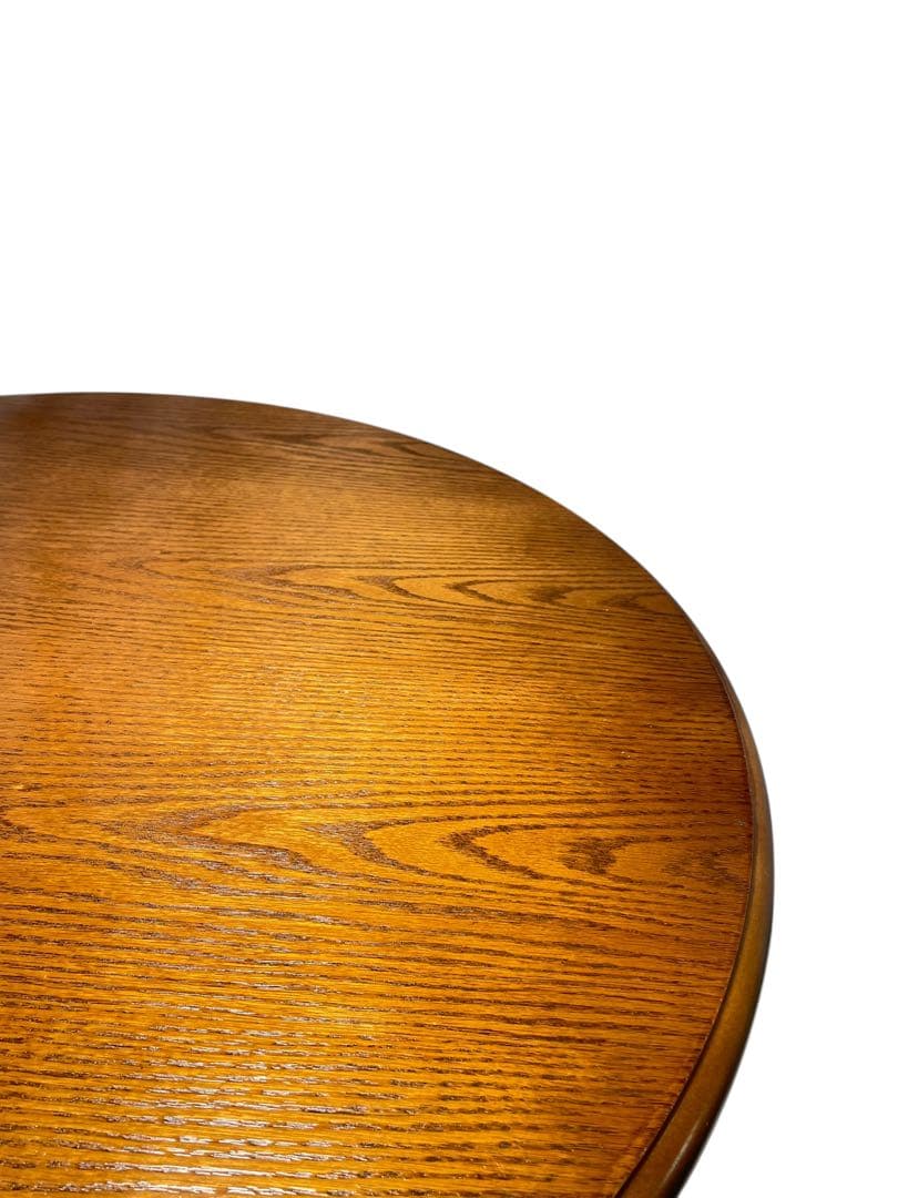 HR588 円卓　ちゃぶ台　テーブル 折りたたみ脚 木製 座卓 丸90cm