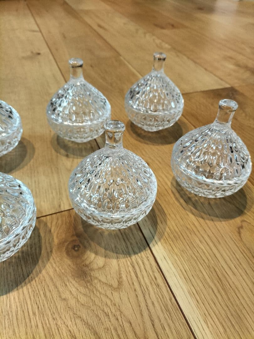 東洋佐々木ガラス 蓋付き硝子ボール 6個セット 新品・未使用品