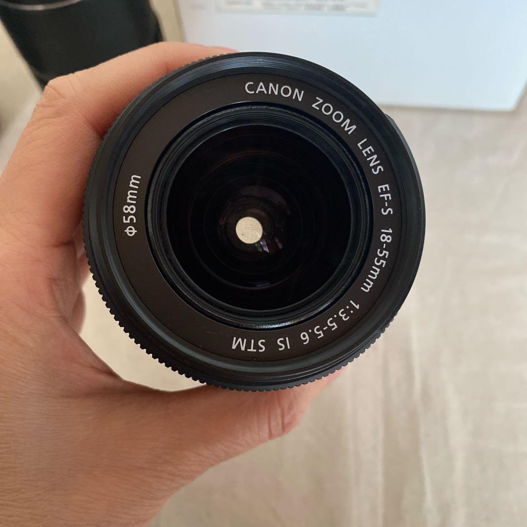 Canon キャノン ダブルレンズ　s18-55 s55-250フード付