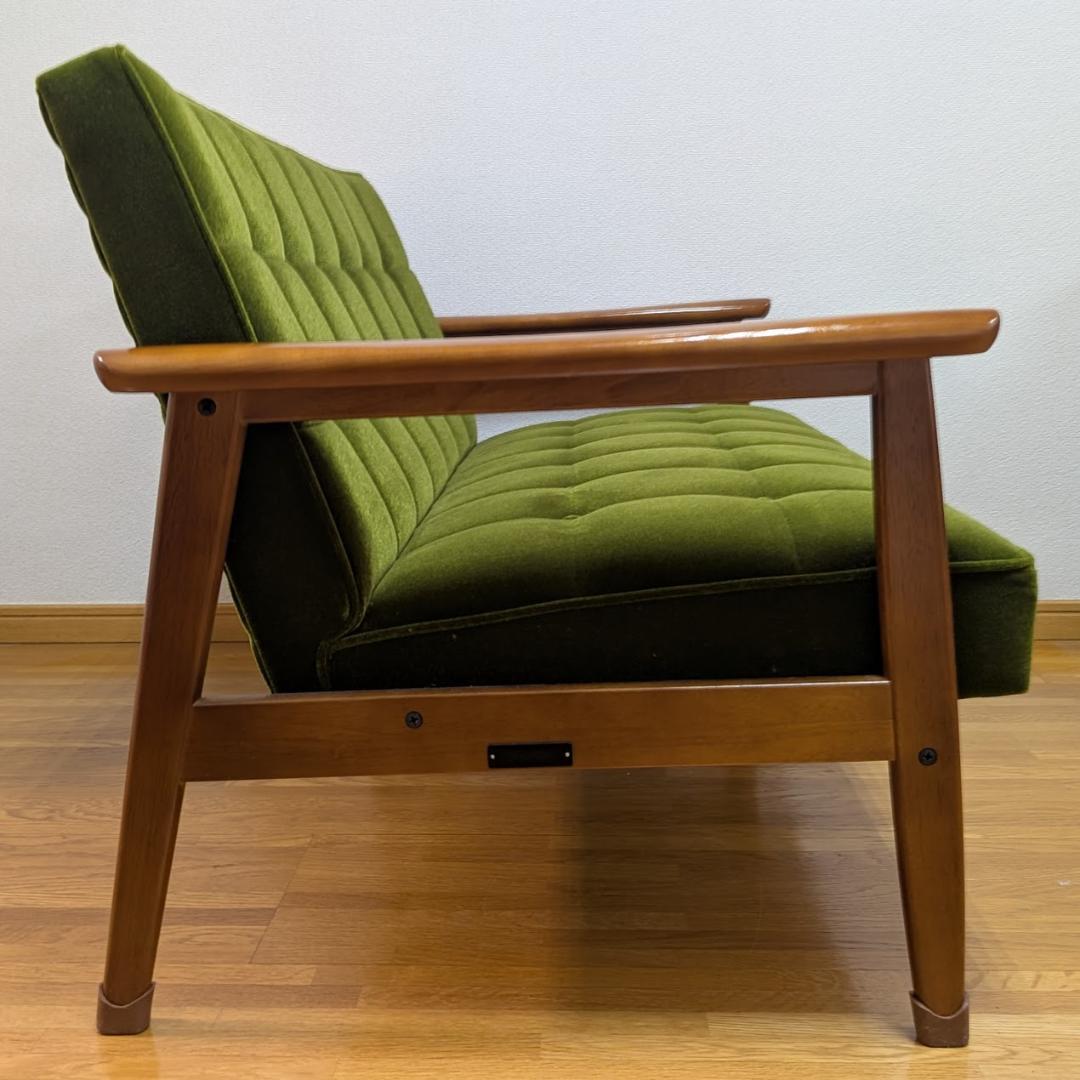 カリモク60 Kチェア モケットグリーン 2人掛けソファ