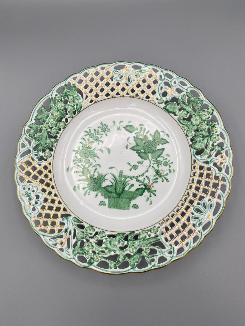 ヘレンド　インドの華　透かしプレート