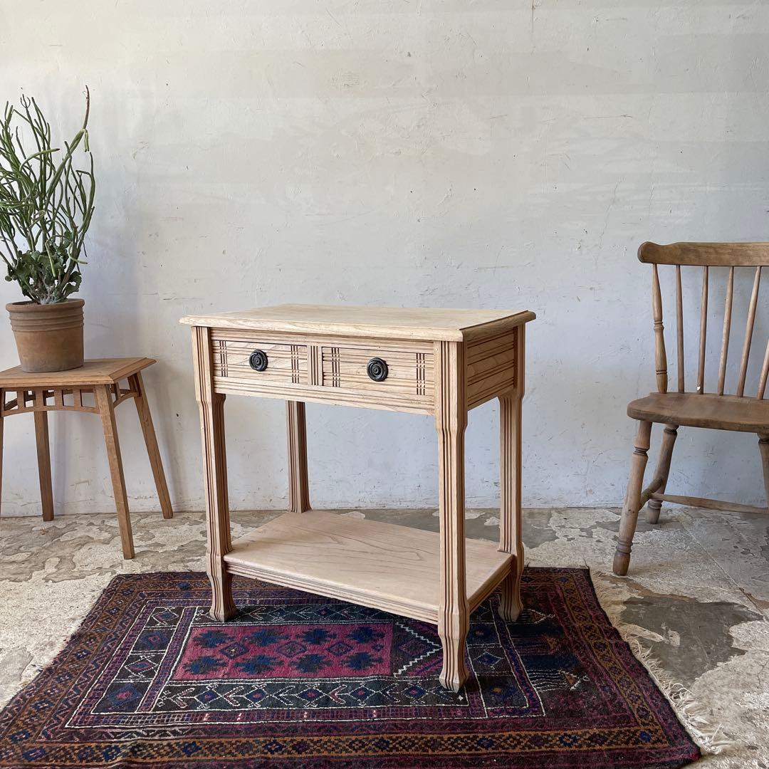 ビンテージ ドロワーサイドテーブル 　剥離