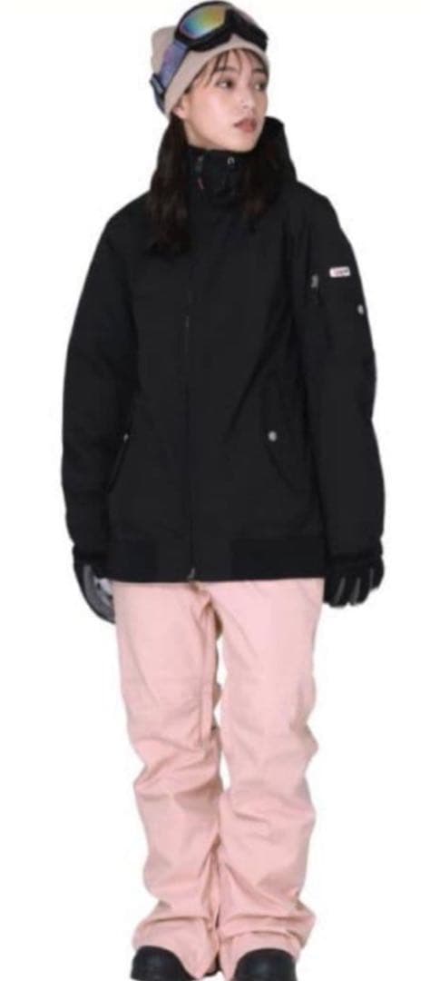 スノボウェア 黒・ピンク Ｌ