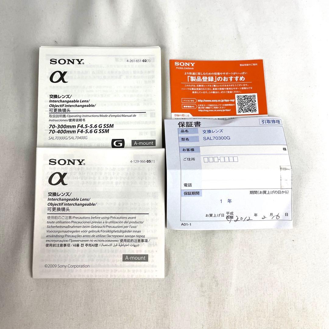SONY ソニー レンズ SAL70300G 70-300mm F4.5-5.6