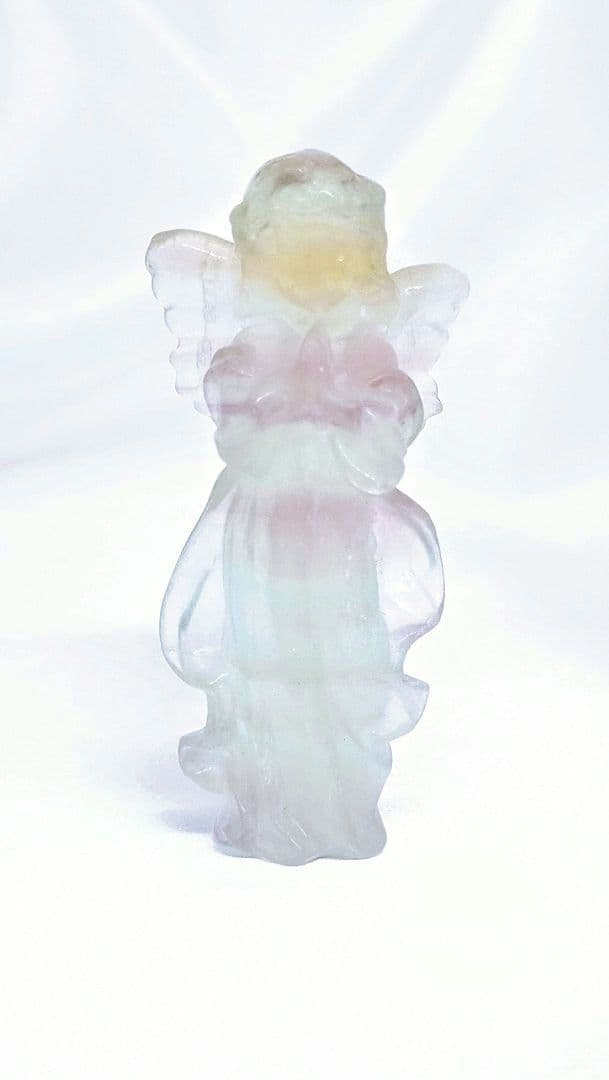 キャンディ フローライト　天使　（大）①　エンジェル　置物　カービング