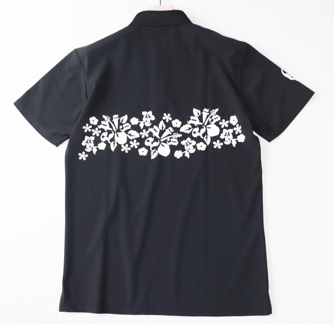 《ルシアン ペラフィネ》新品 伸縮性あり 豪華花柄ポロシャツ ゴルフウェア M