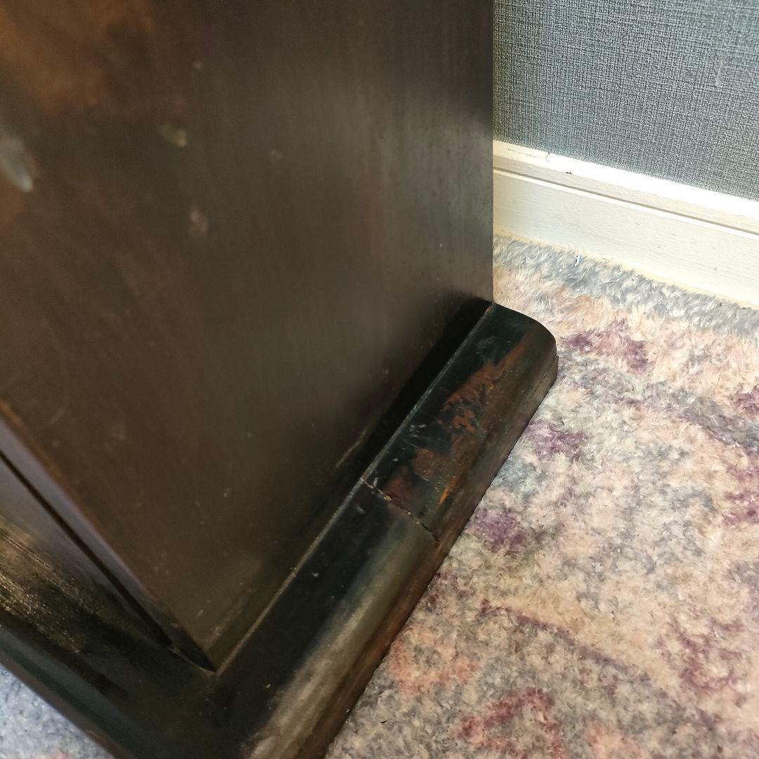 アジアンヴィンテージ ブラックスリムチェスト 6段 隙間収納