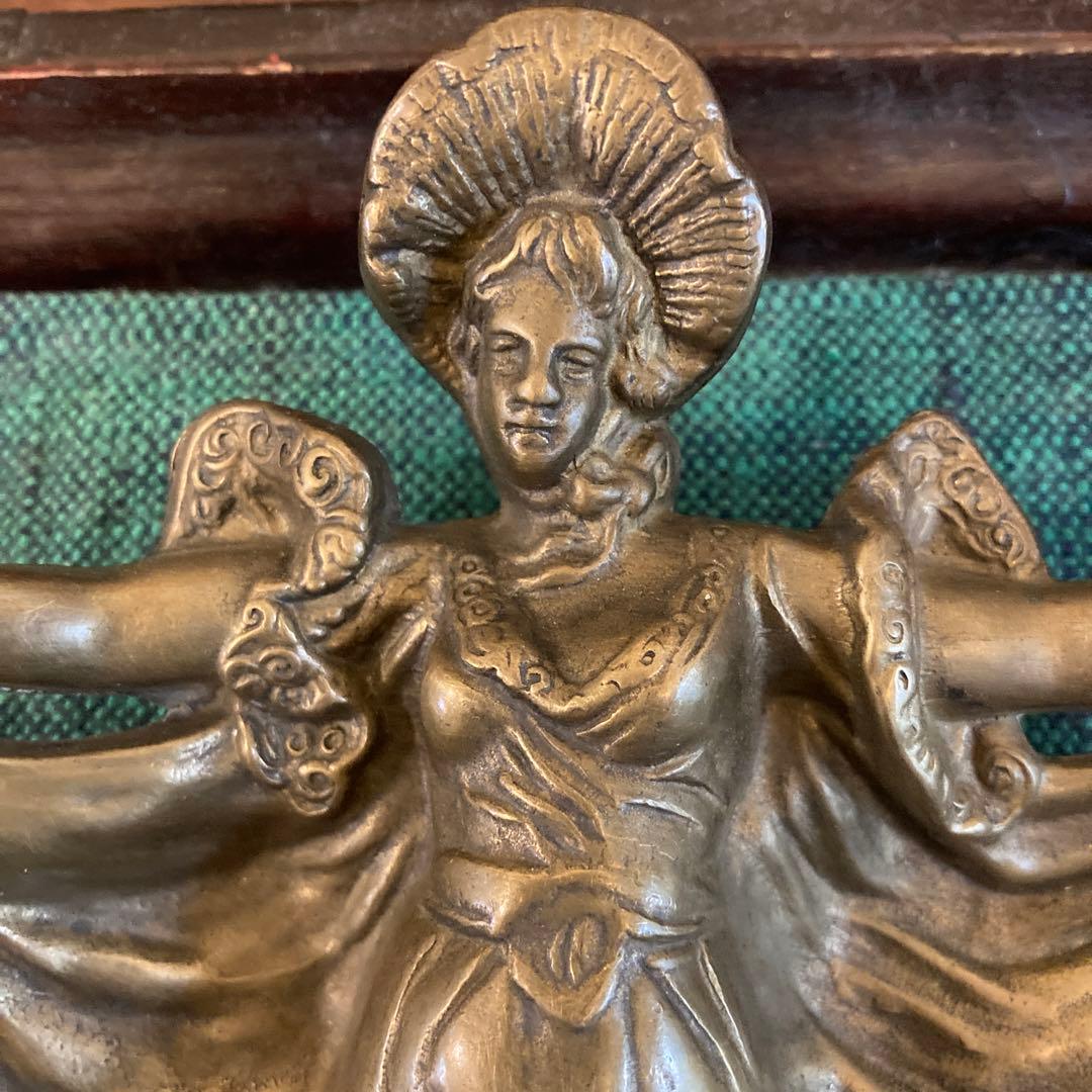 アンティーク　真鍮　踊り子　小物入れ　灰皿