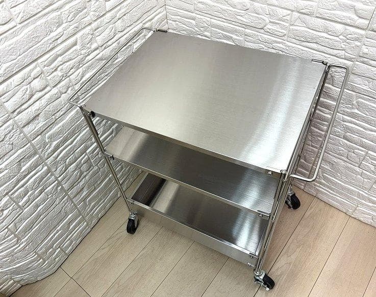 無印良品 ステンレスユニットシェルフ ワゴンセット