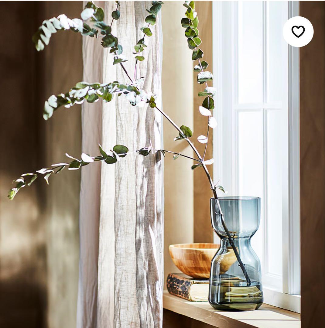 美品2枚1組【IKEA✴︎DYTÅGホワイト カーテン】麻100%145x250