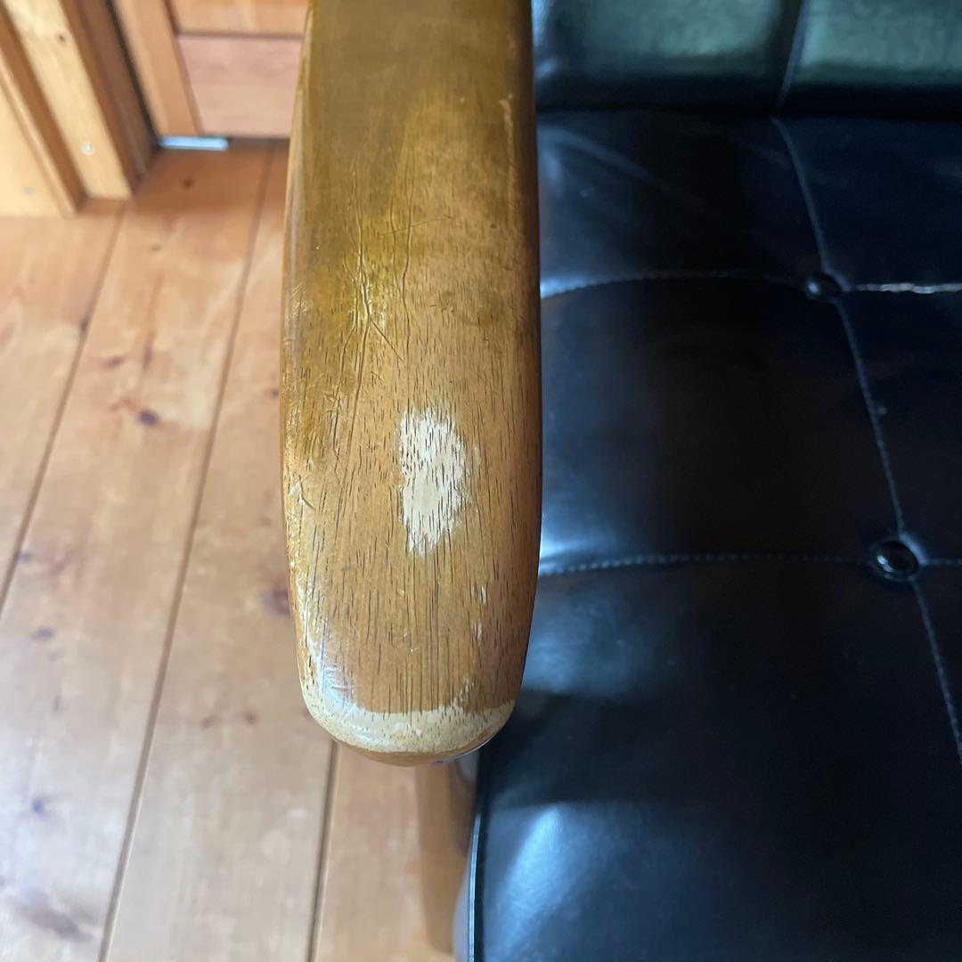 カリモク60 Kチェア 座面破れあり