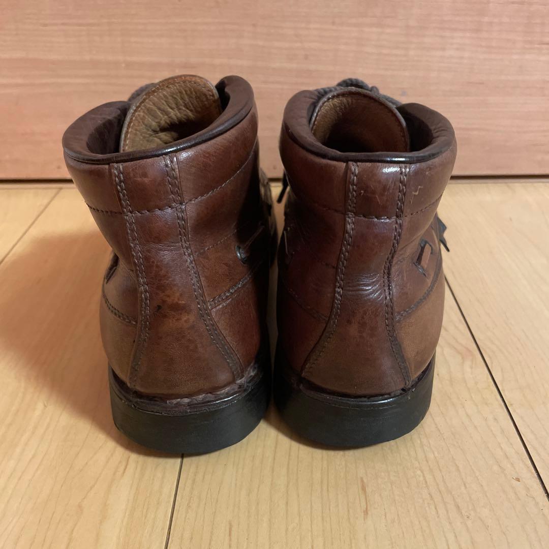 フランス製【パラブーツ】ヴィンテージでかタグ ミドルカットモカシンレザーシューズ