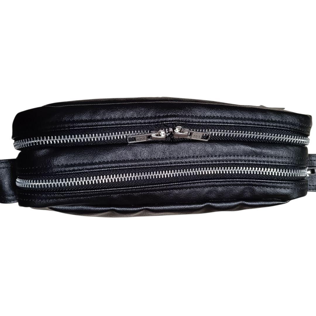 【極美品】ポーター ショルダーバッグ フリースタイル ダブルジップ2層 ブラック