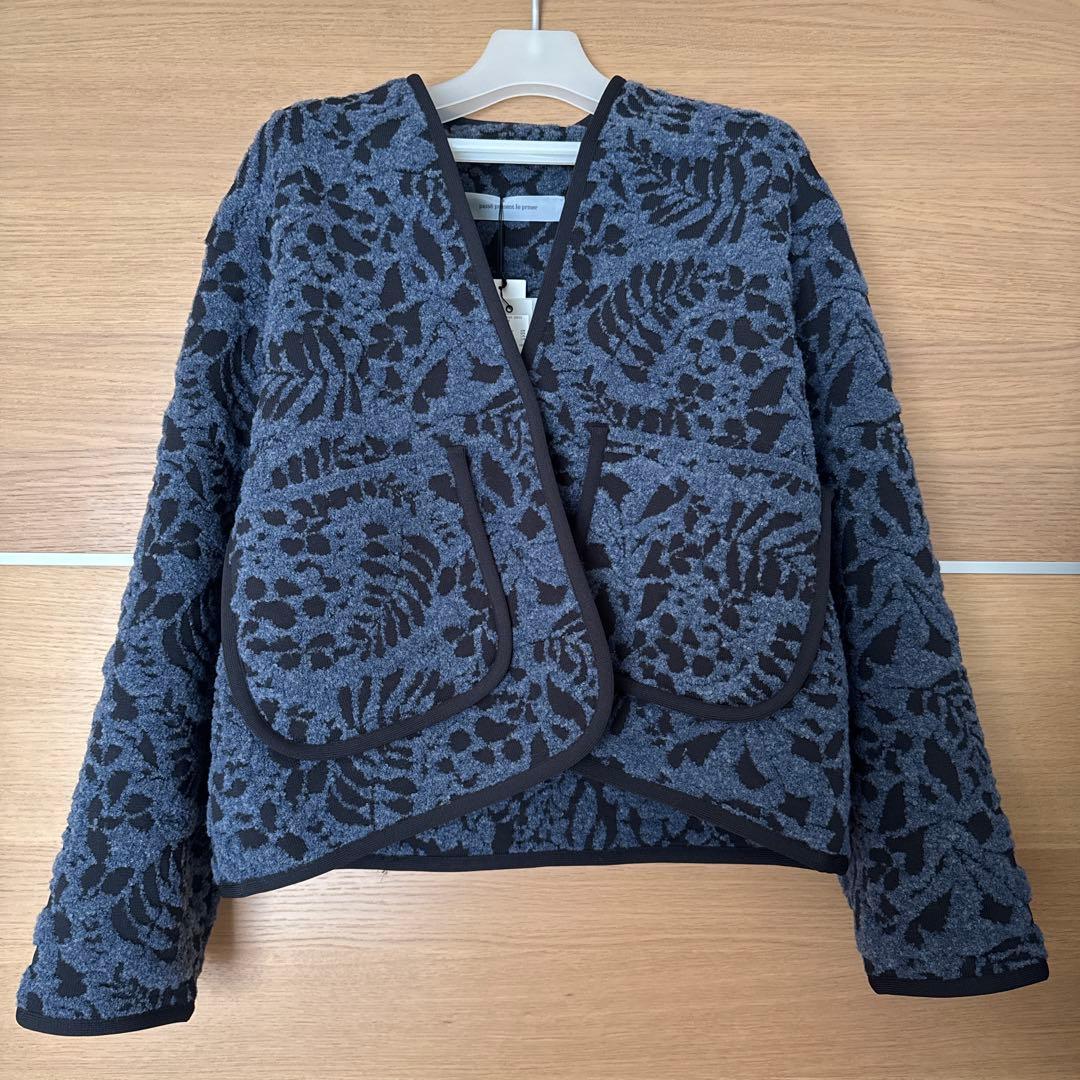 【Mzk】シップス　 ジャカードジャケット　レディース　五泉ニット　新品