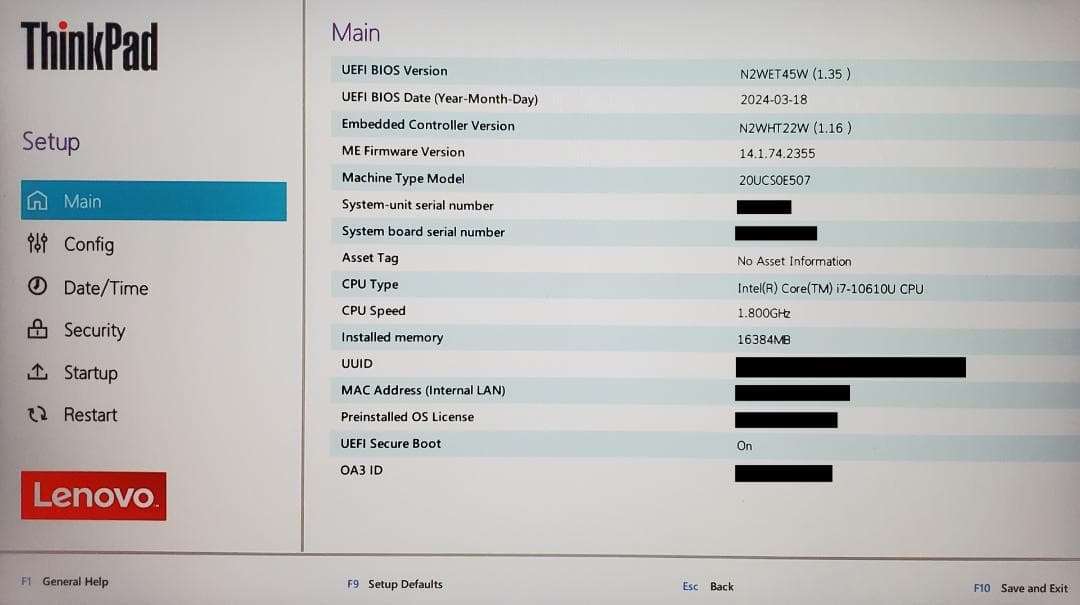 Windowsノート本体 Lenovo ThinkPad X1 Yoga Gen5