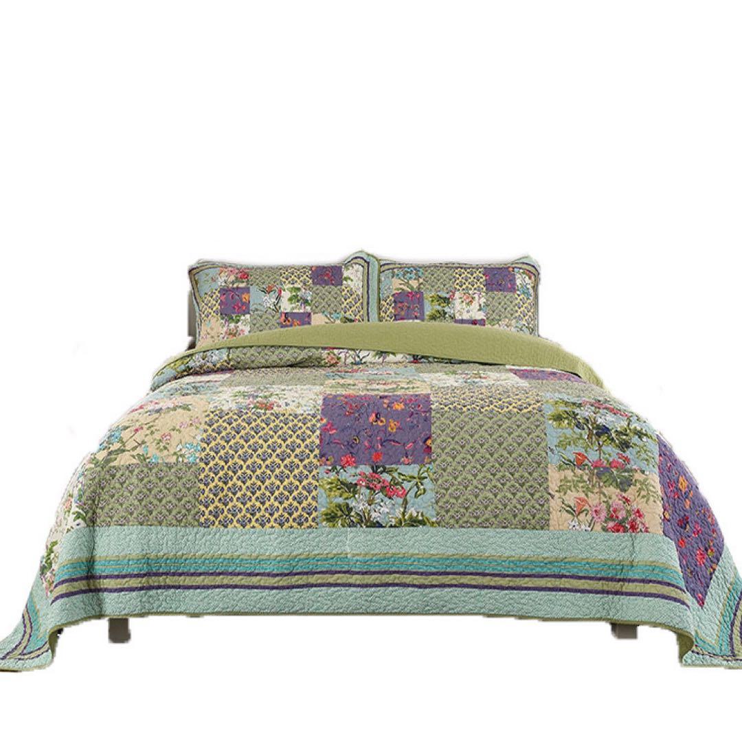 キルトベッドカバー3点セット綿マルチカバー キルティング 286