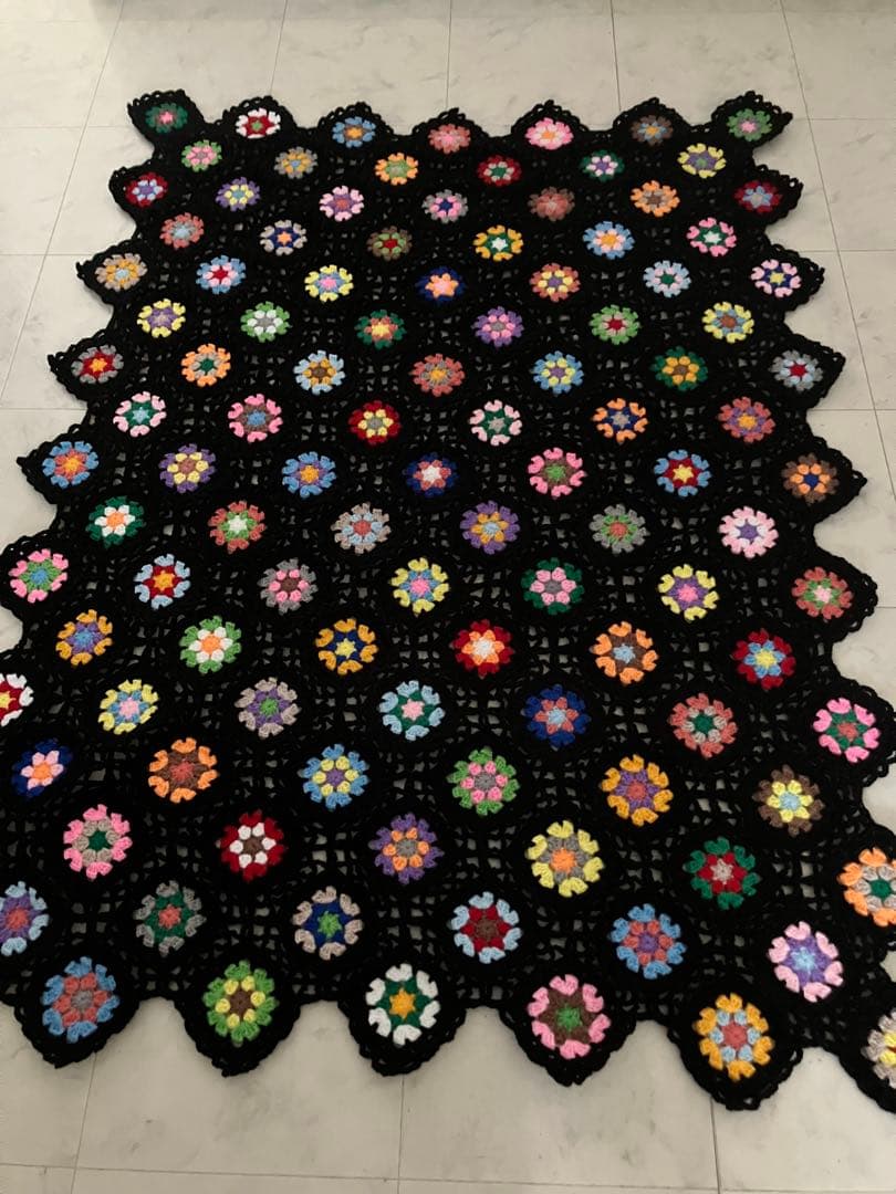 グラニースクエア　ソファーカバー　ベッドカバー　マルチカバー　大判ブランケット