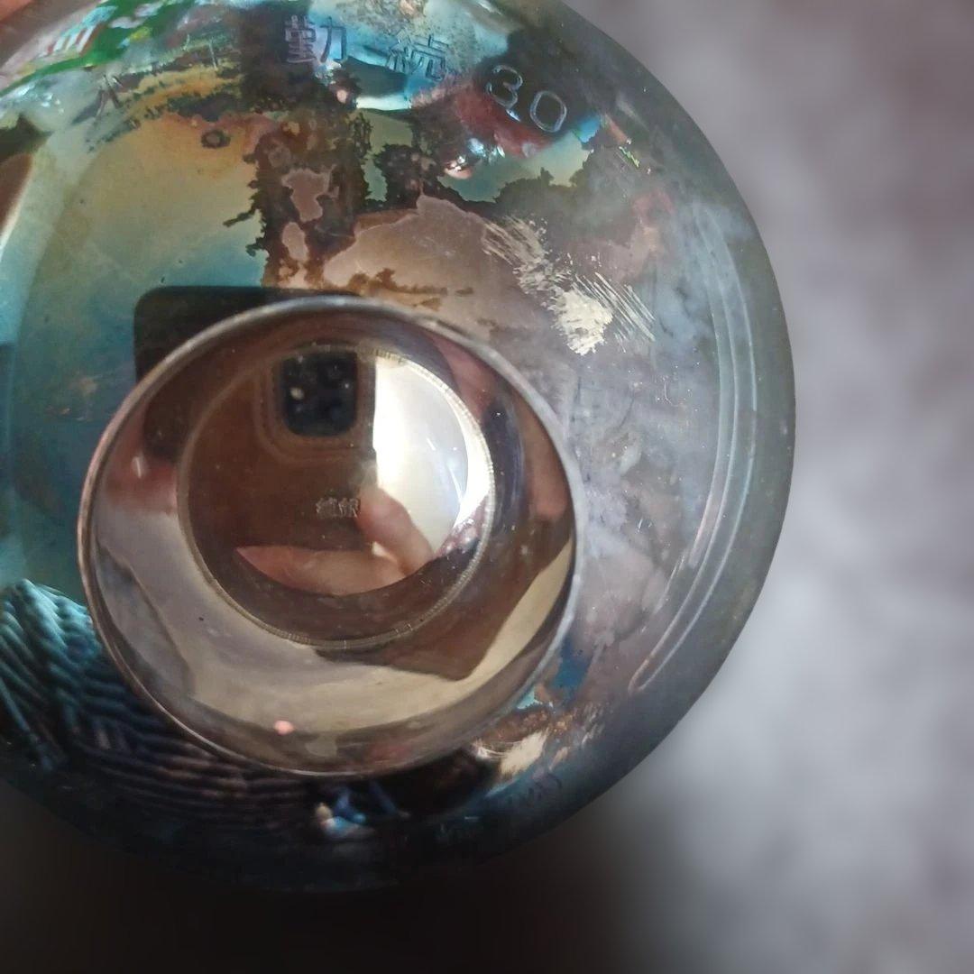 純銀 　銀杯 銀盃 酒器　 刻印あり　純銀製 SILVER シルバー　木箱