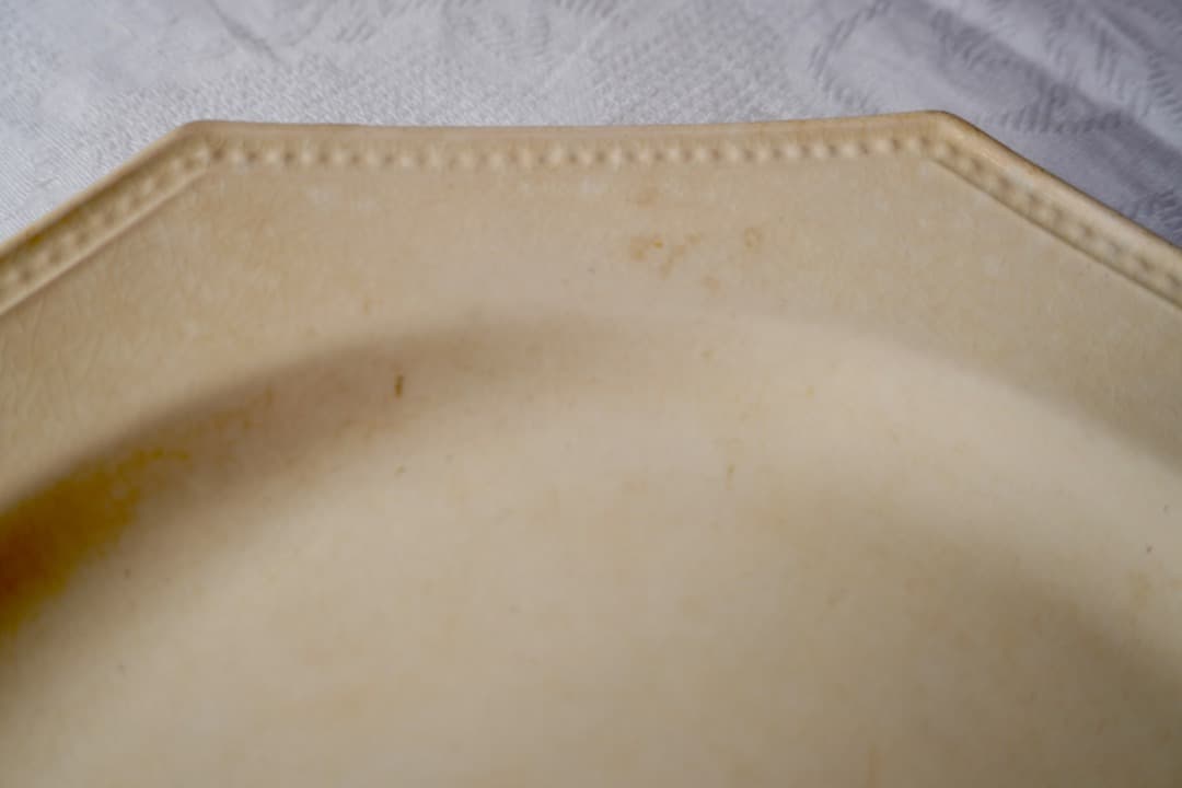 フランス アンティーク クレイユモントロー オクトゴナルプレート 陶器 平皿⑥