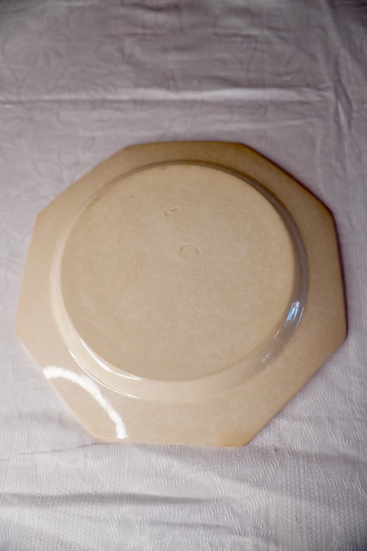 フランス アンティーク クレイユモントロー オクトゴナルプレート 陶器 平皿⑥