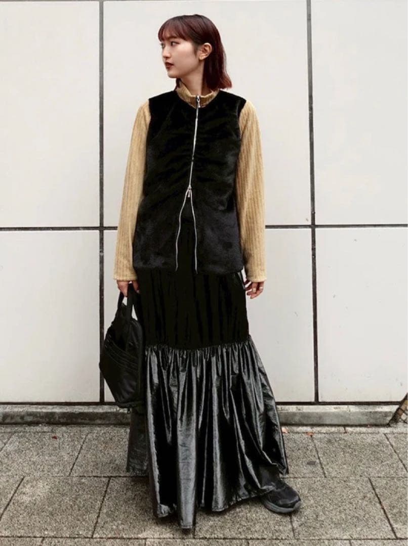 sahara（MARTE）Fur Docking Zip Top