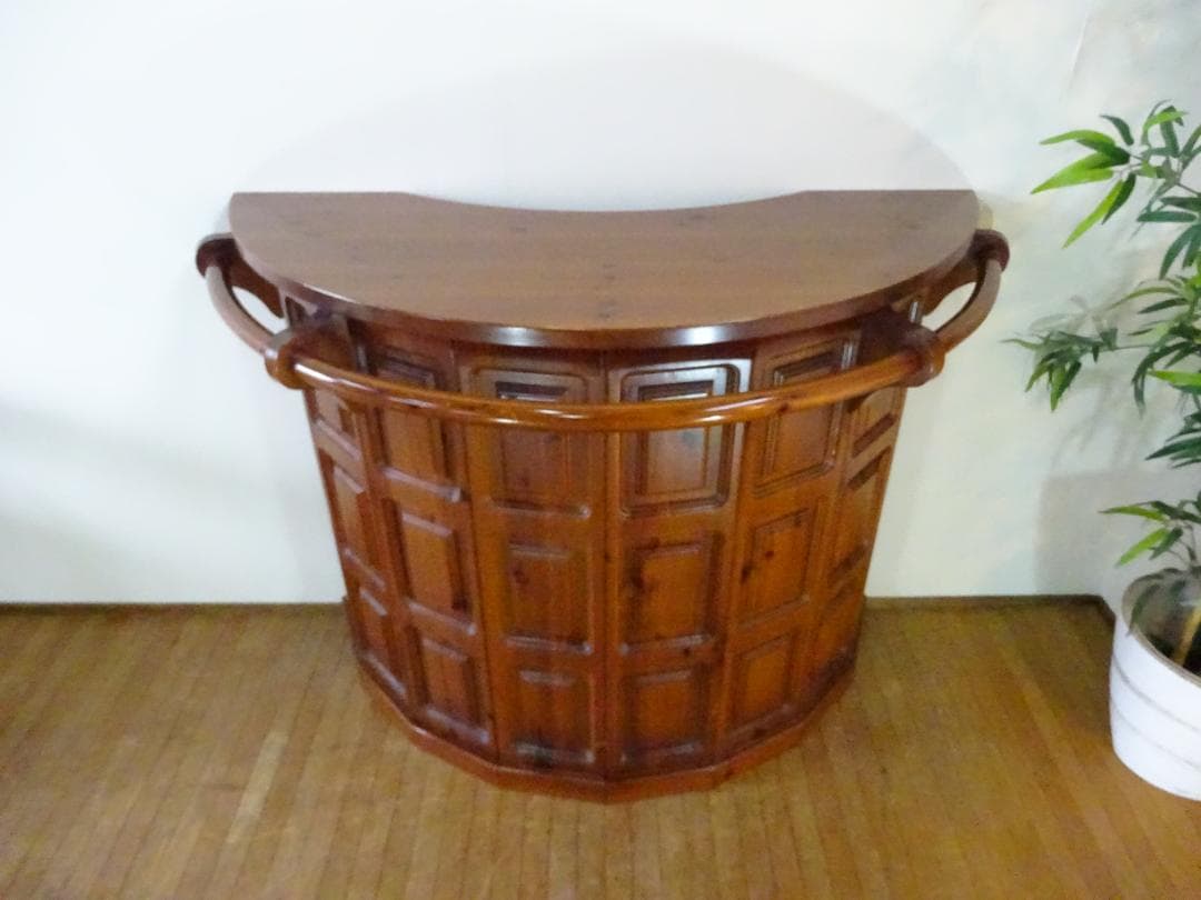 イタリア製　コロニアルスタイル　パイン材　バーカウンター