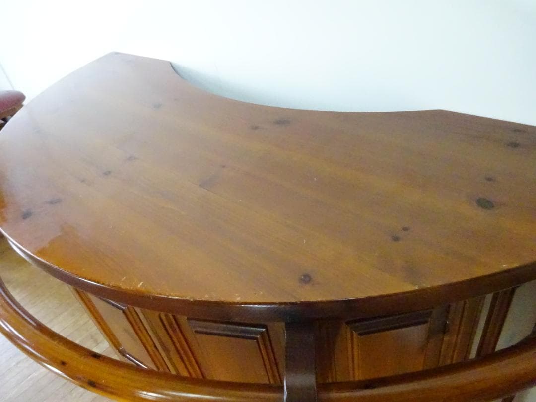 イタリア製　コロニアルスタイル　パイン材　バーカウンター